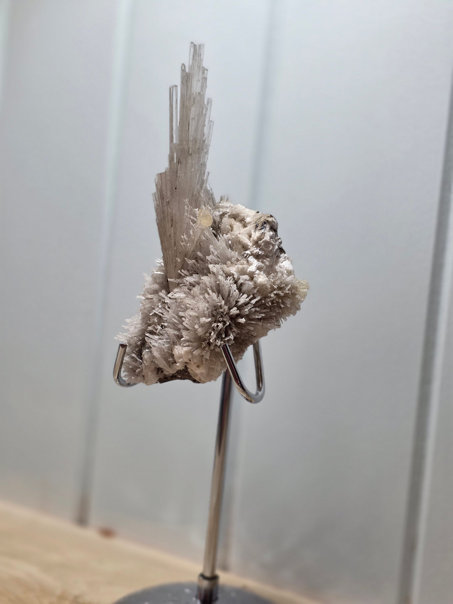 Scolecite Specimen on Stand- Unique Crystal formation