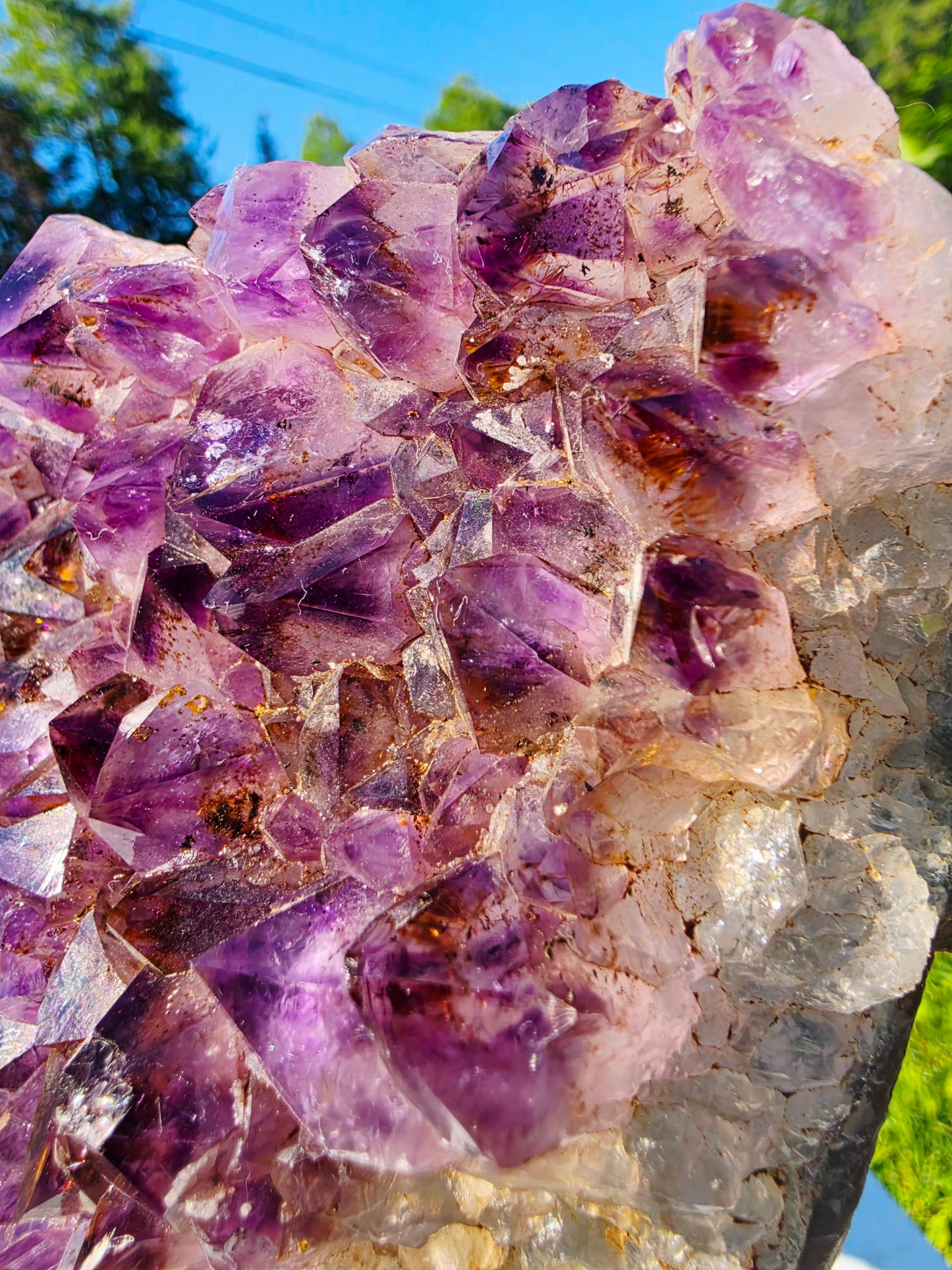 8.82 lbs Amethyst Slab Crystal Mineral With Stand Collectors Minerals 26×19cm