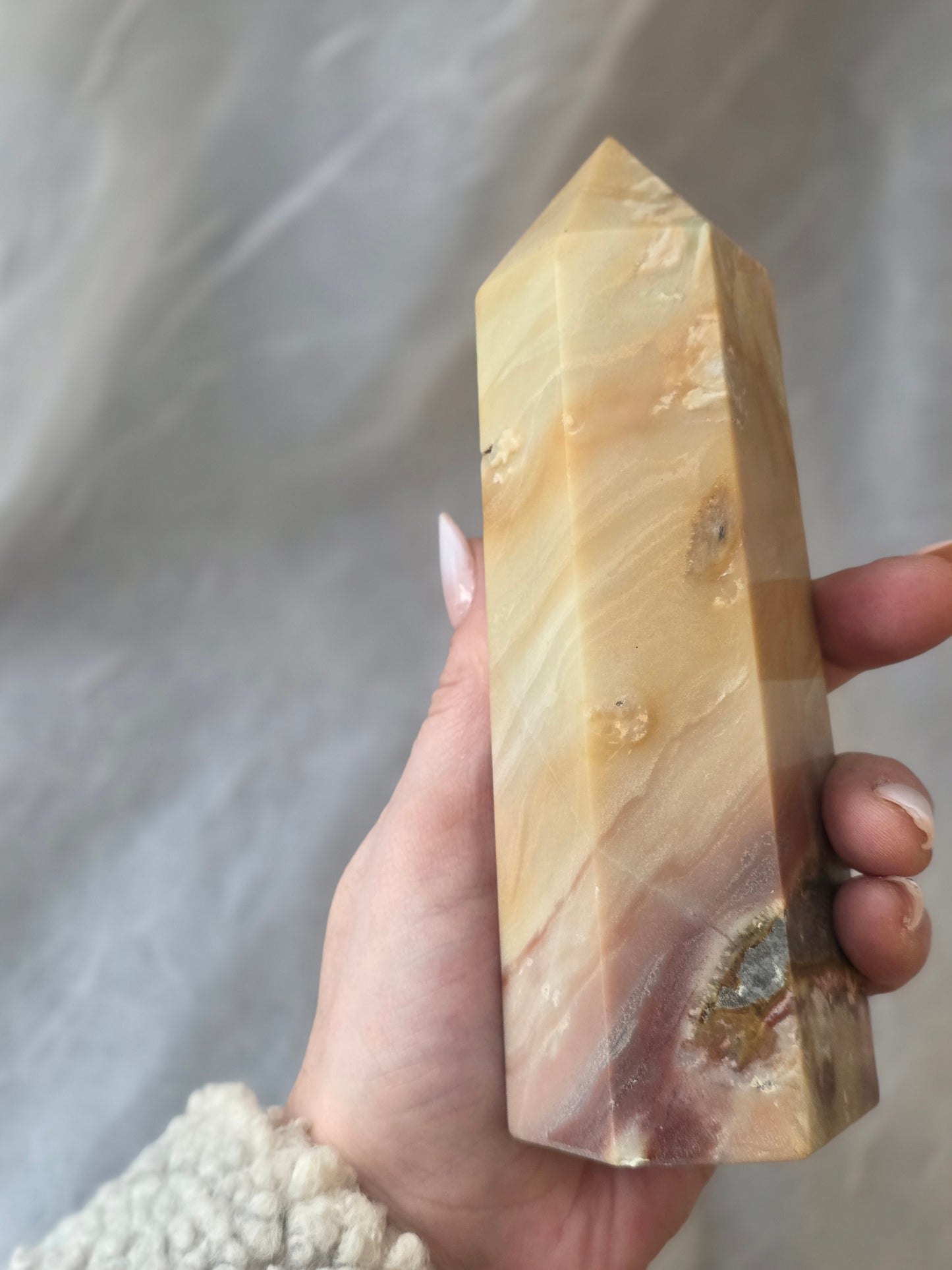 Crazy Lace Agate tower Medium Size