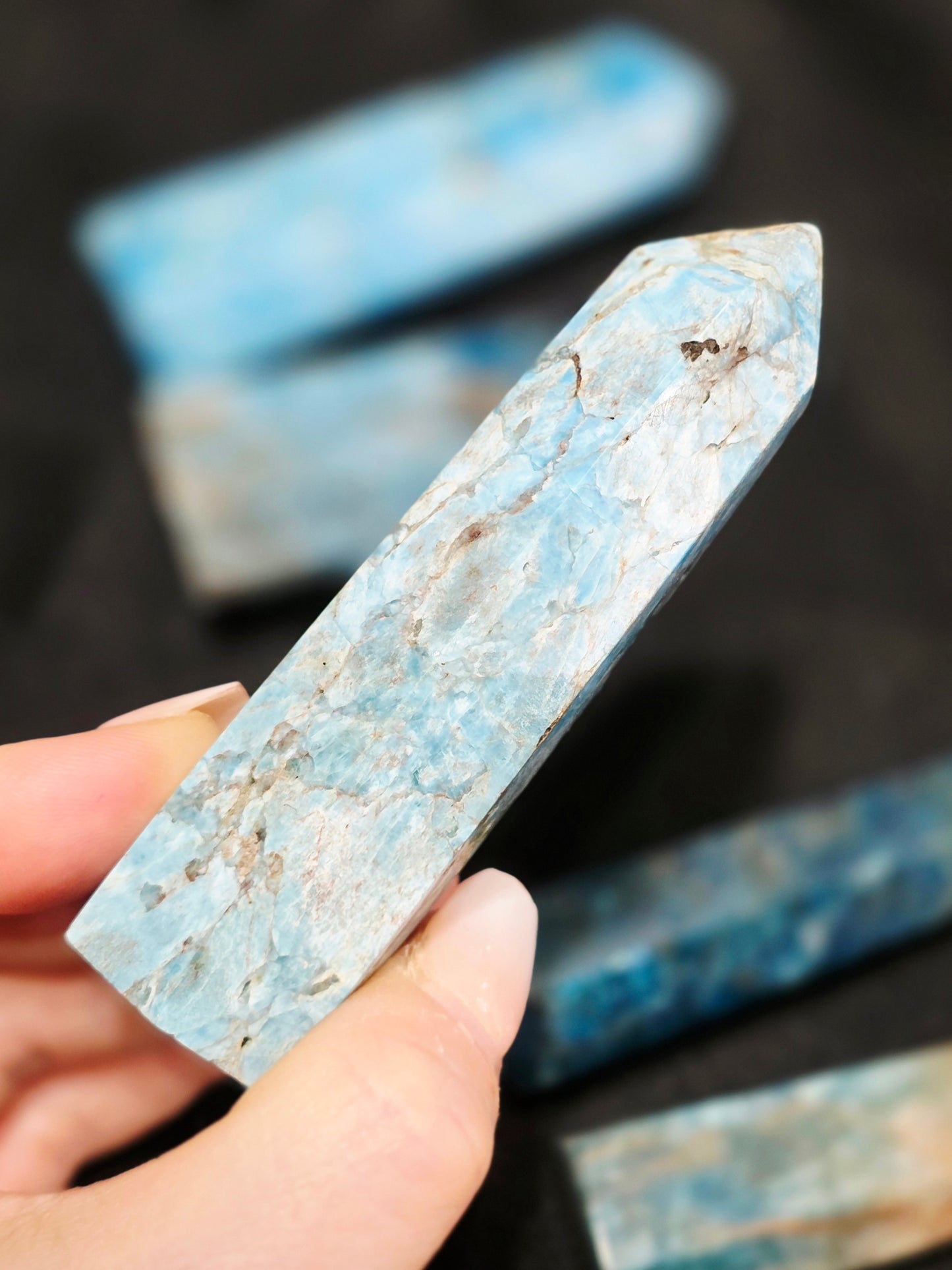 Bundle 5 Towers Blue Apatite
