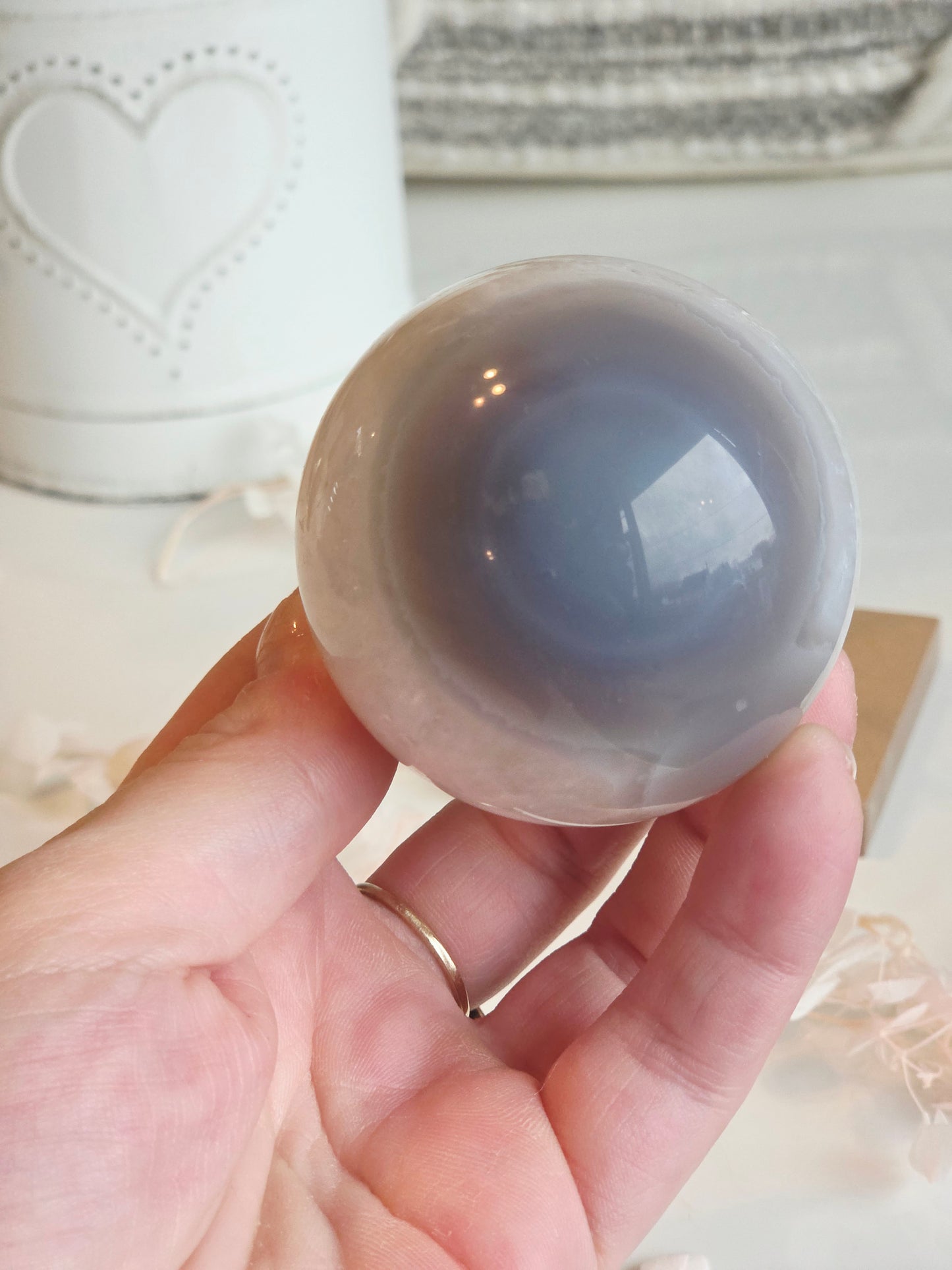 Botswana Agate Sphere on Stand