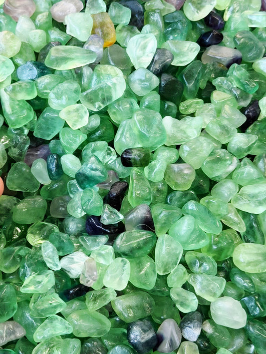 Green Fluorite Tumble Stones 1kg Bulk