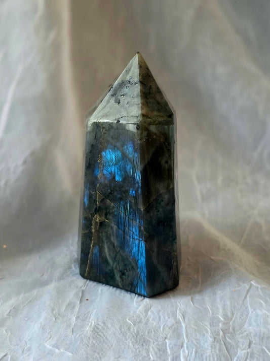 Labradorite Tower Blue Flash Medium Size