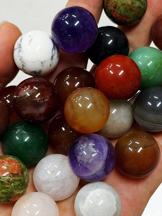 3cm Sphere in Bulk 90 Pieces - Mix Material- Bulk