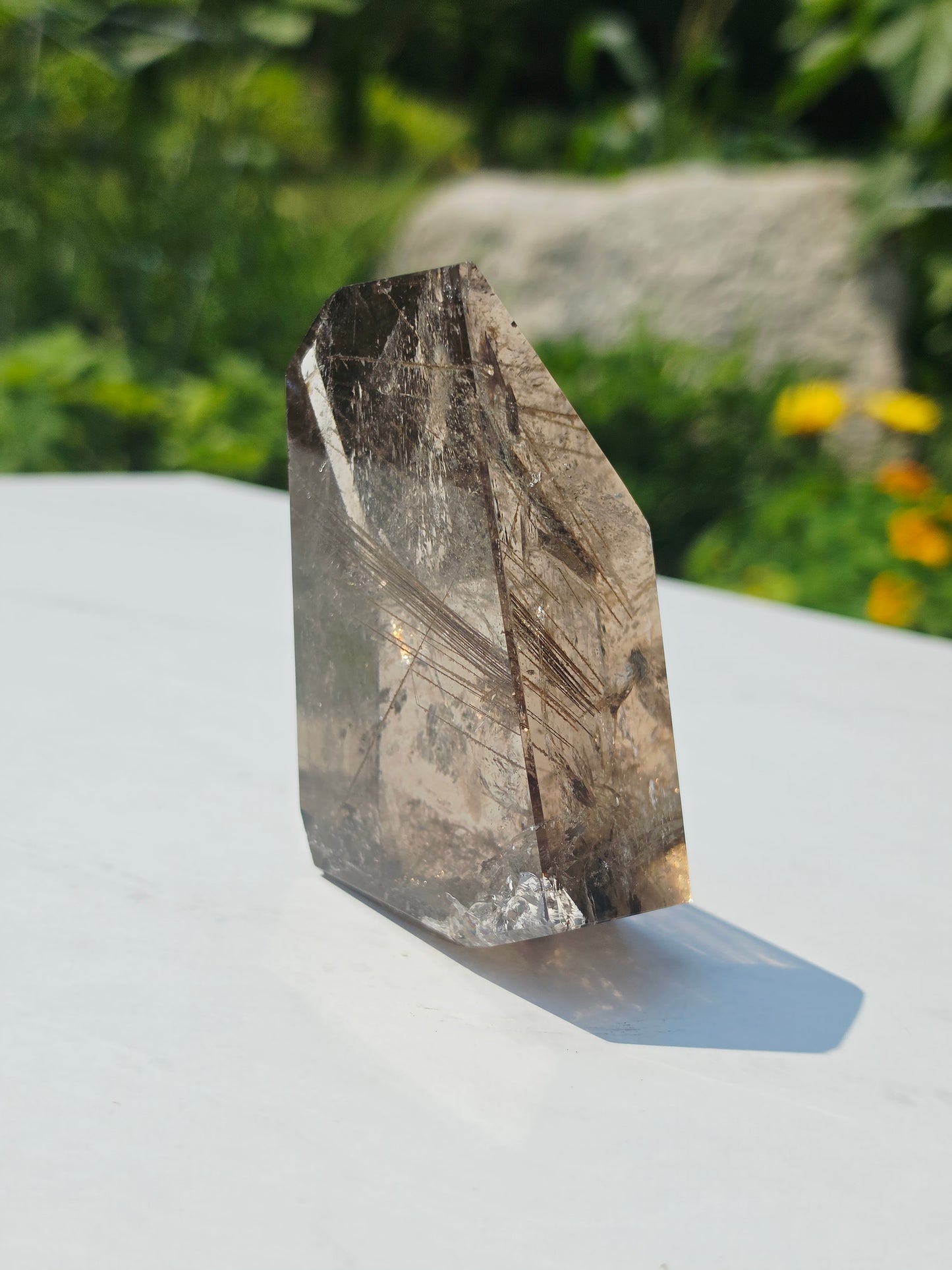 Rutilated Crystal Free-form 340grams Natural Mineral Clear Quartz