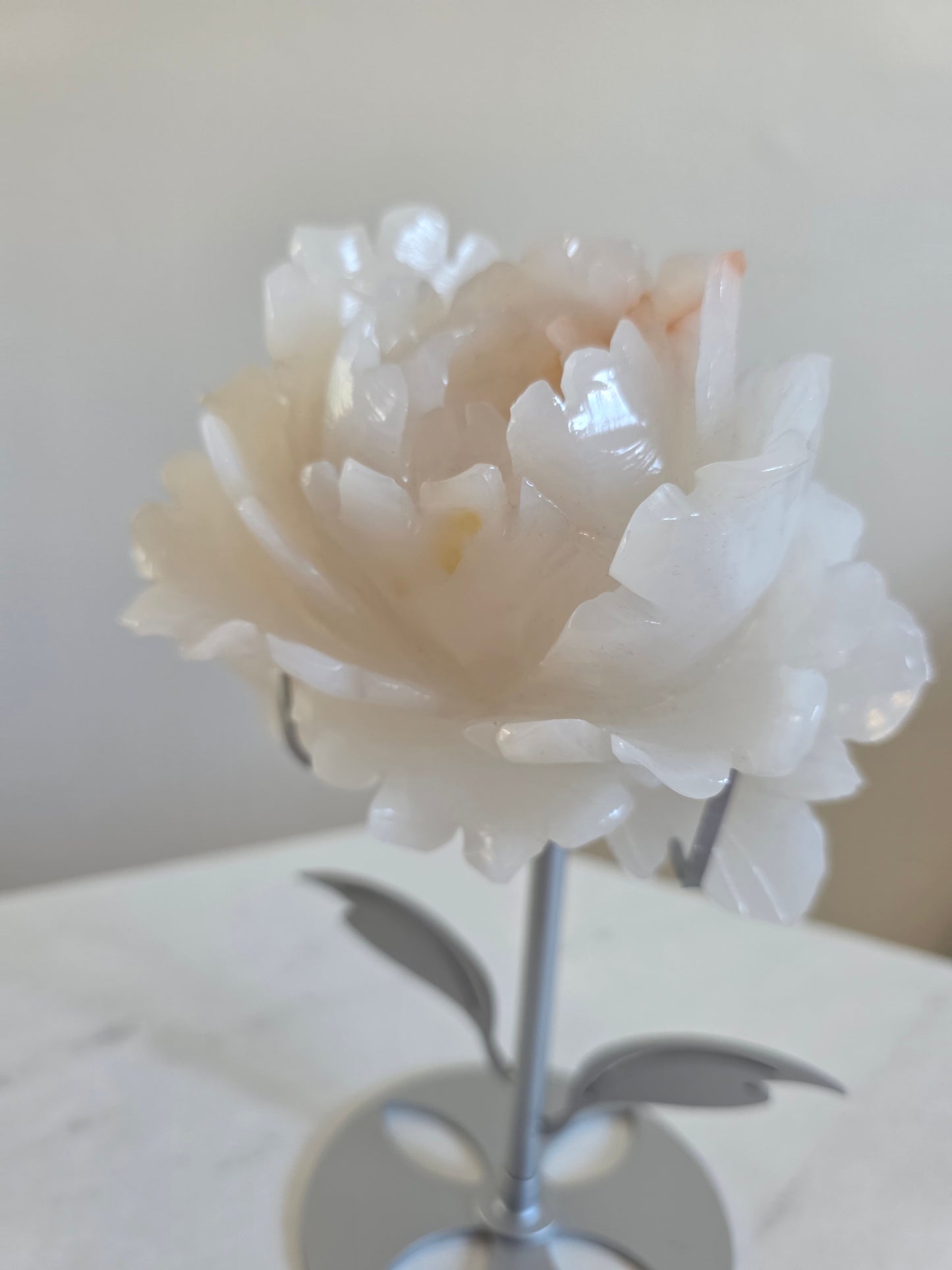 Large Rose Quartz Carving on Stand