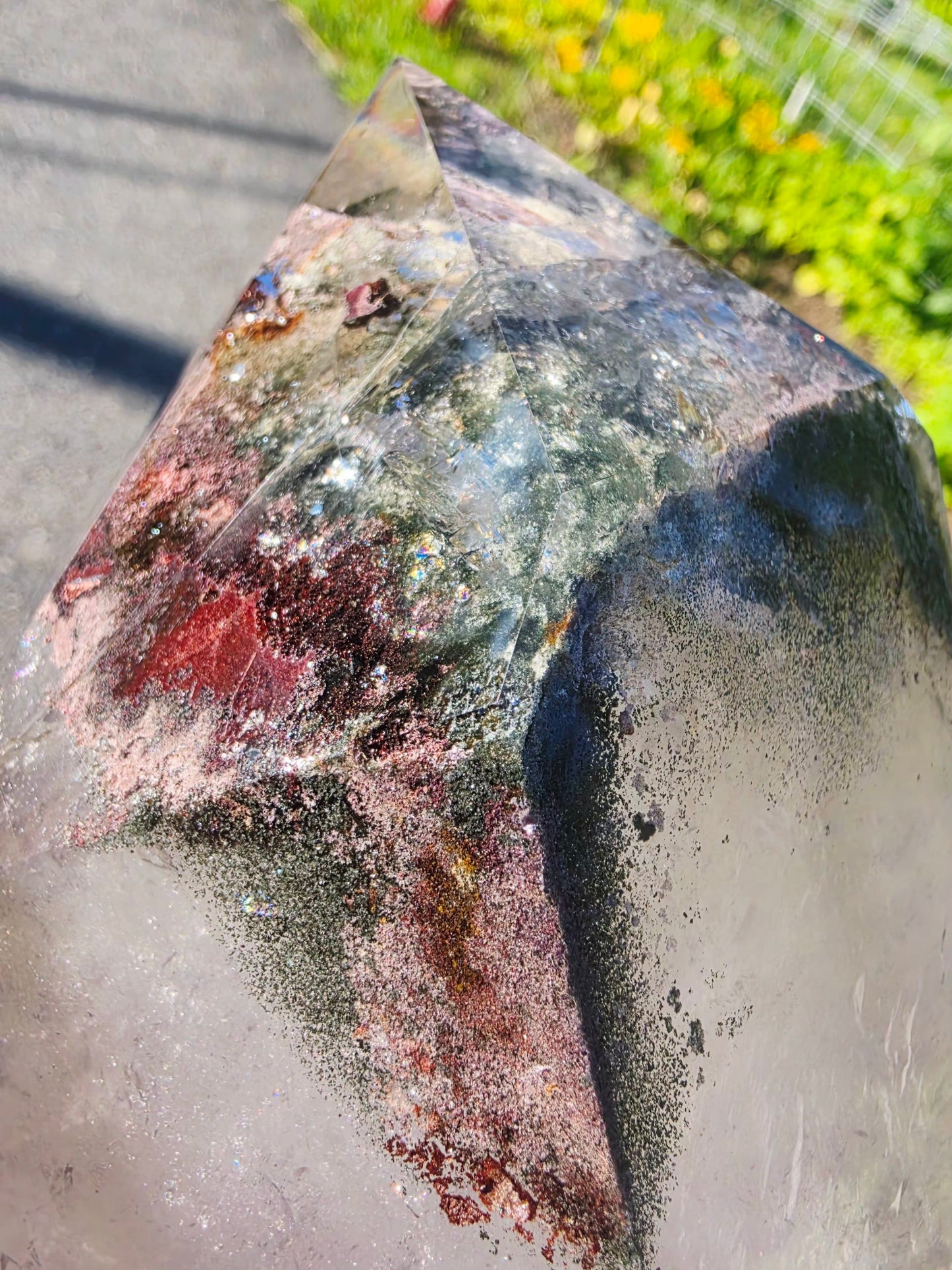 4.41 lbs Garden Quartz Crystal Point With Stand Collectors Minerals Statement Piece