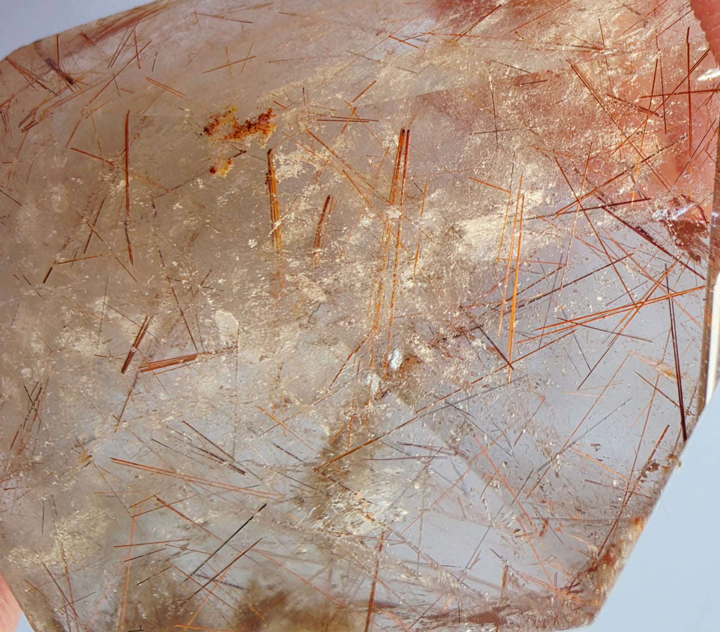 Copper Rutile Free-Form Quartz Palm Size