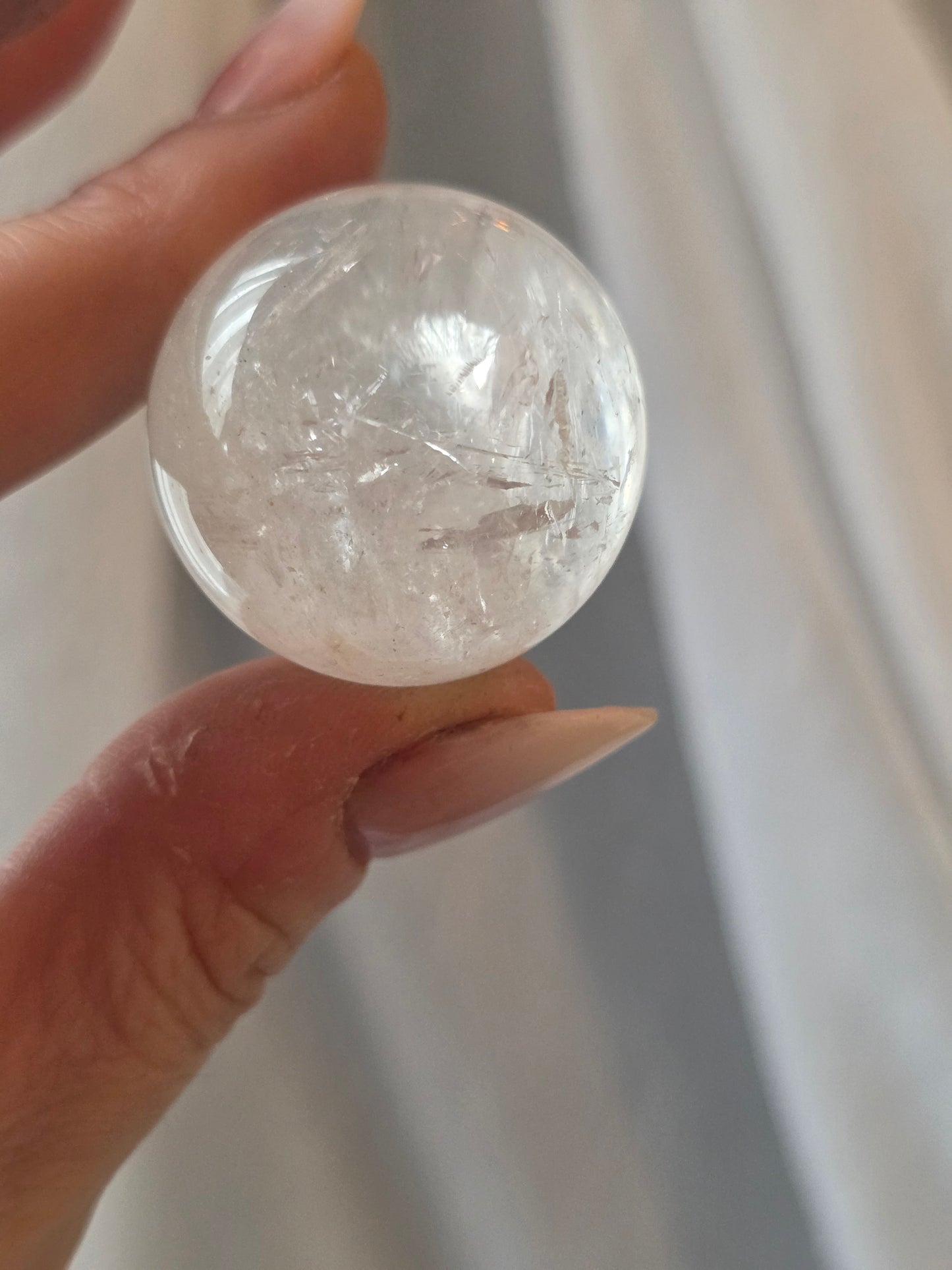 Clear Optical Sphere on Butterfly Stand