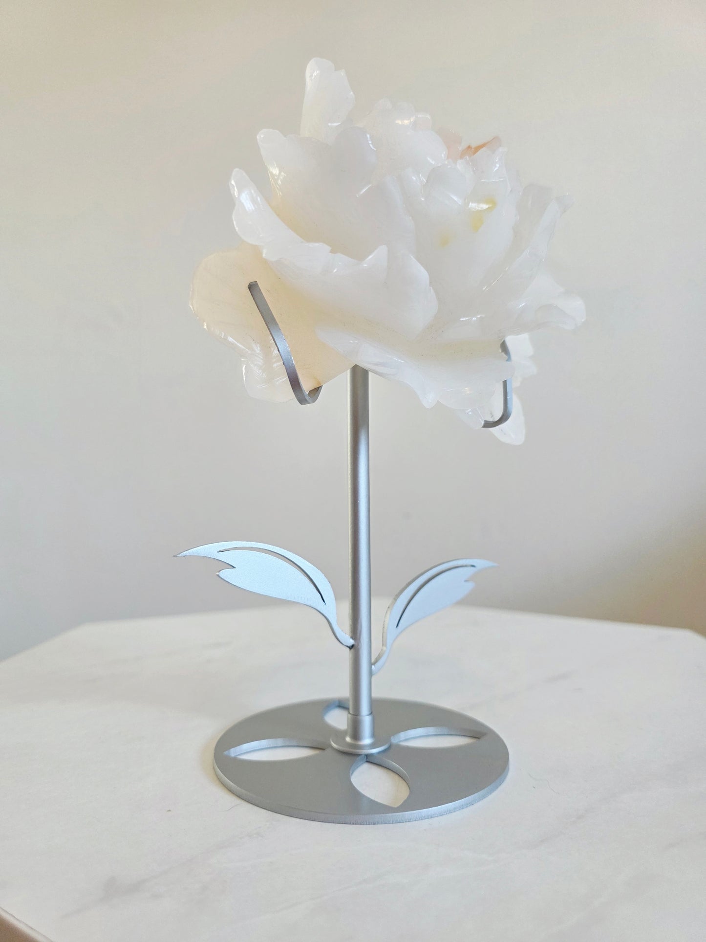 Large Rose Quartz Carving on Stand