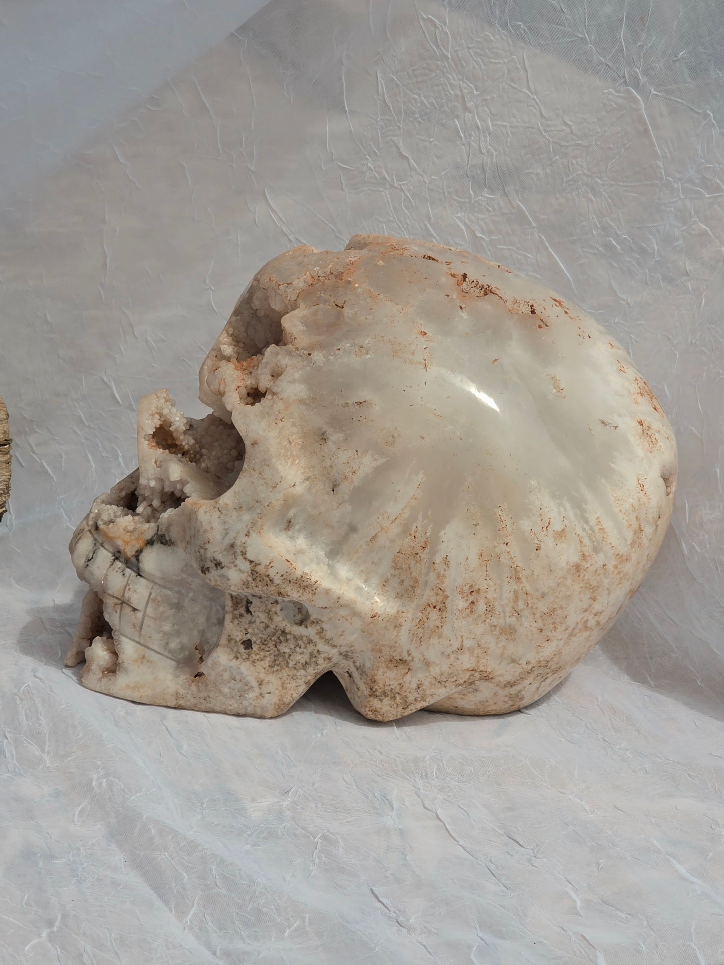 Pink Amethyst Skull Carving – 12.94 lbs Natural Crystal Statement Piece