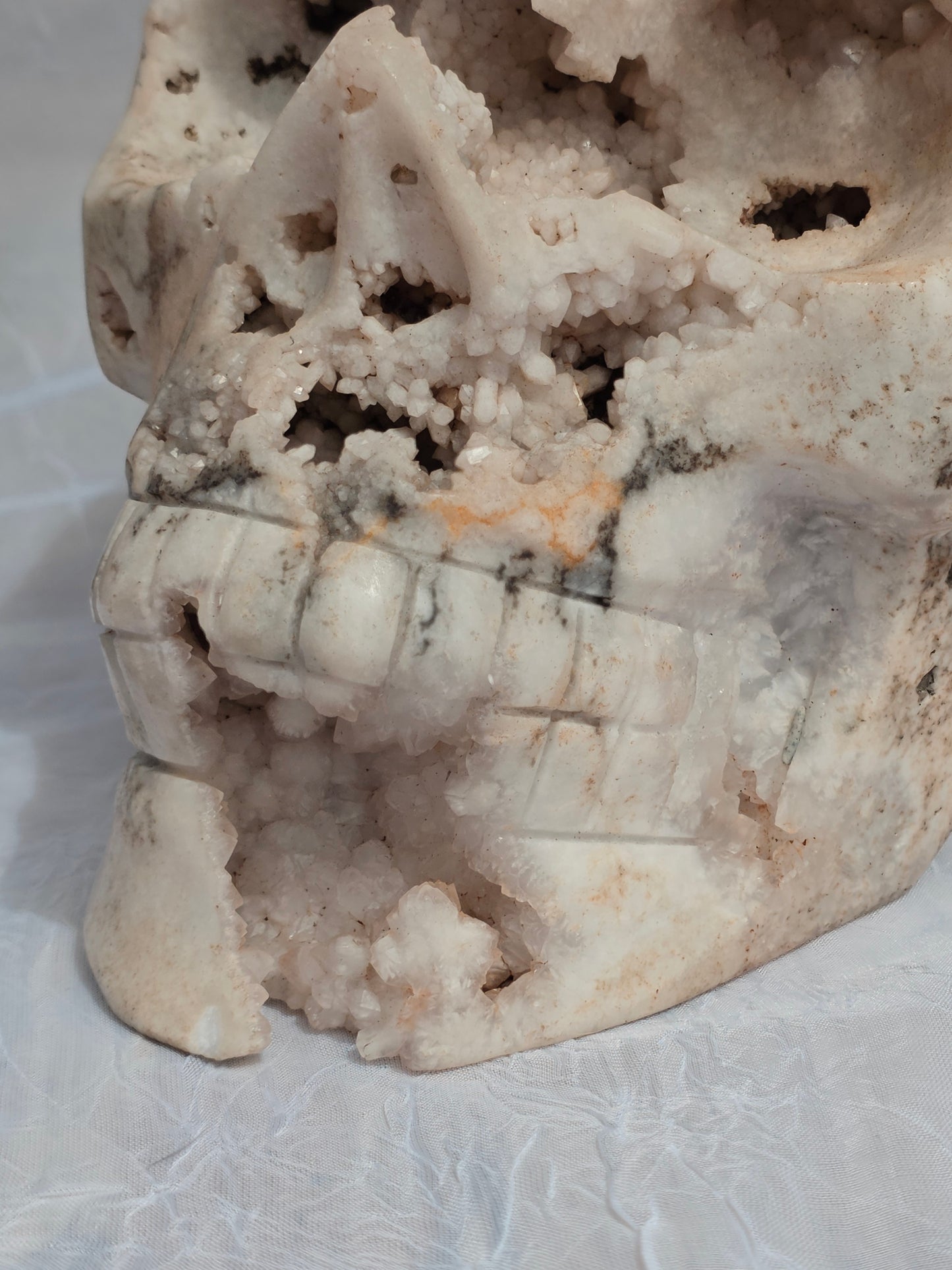 Pink Amethyst Skull Carving – 12.94 lbs Natural Crystal Statement Piece