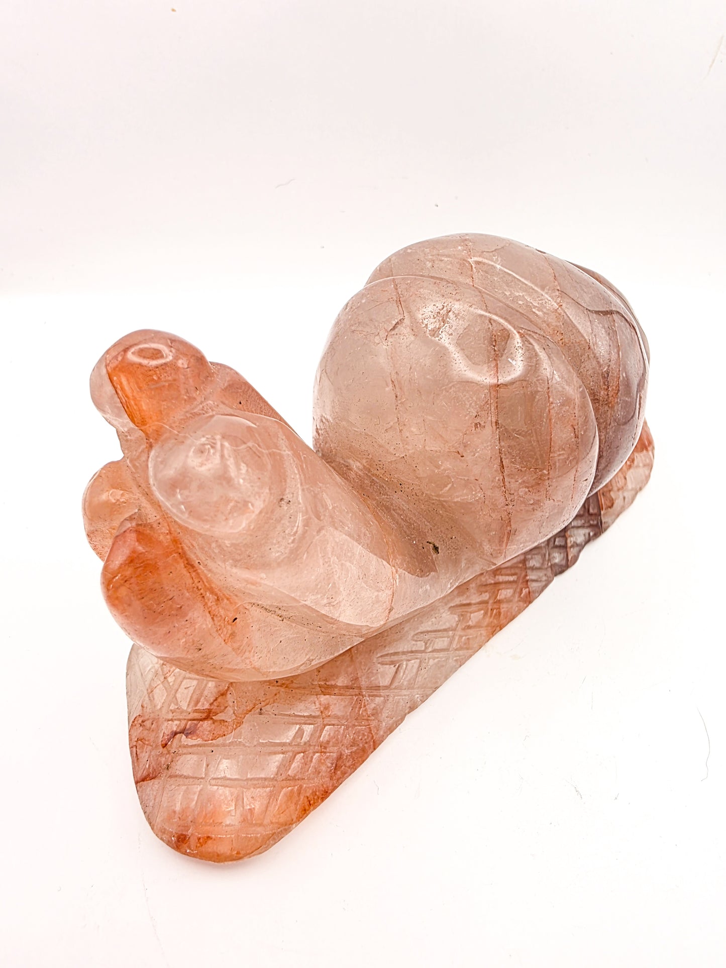 Fire Quartz Carving - Snail