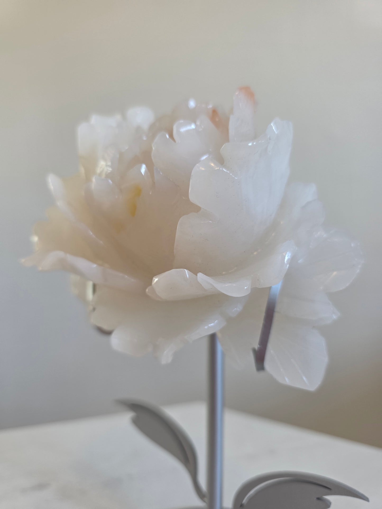 Large Rose Quartz Carving on Stand