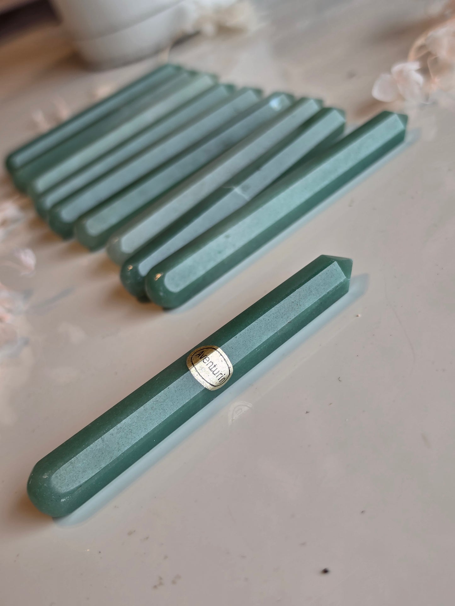 10 Green Aventurine Crystal Wand Bundle Wholesale