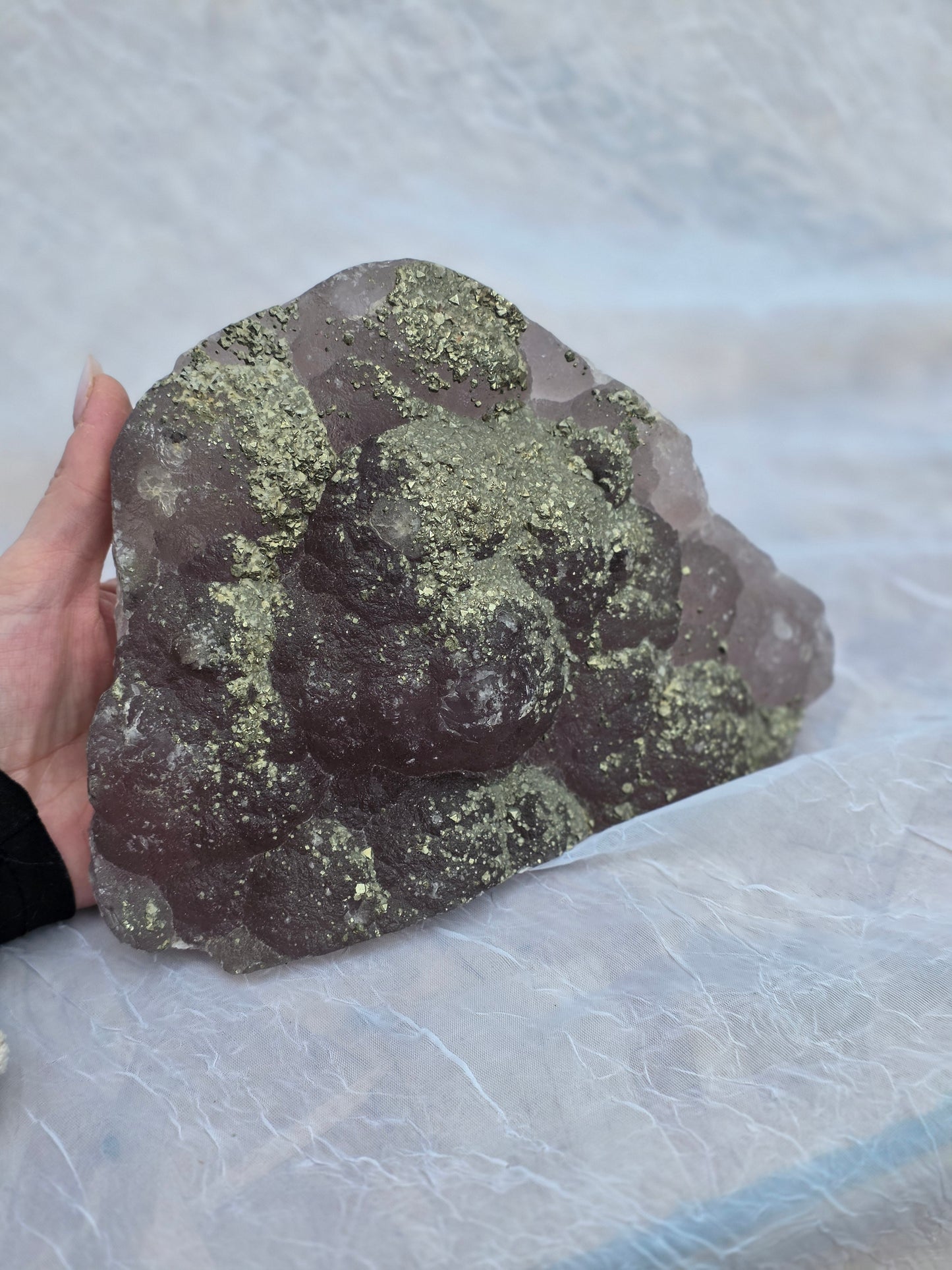 Pyrite on Fluorite Matrix Specimen 5.12 lbs