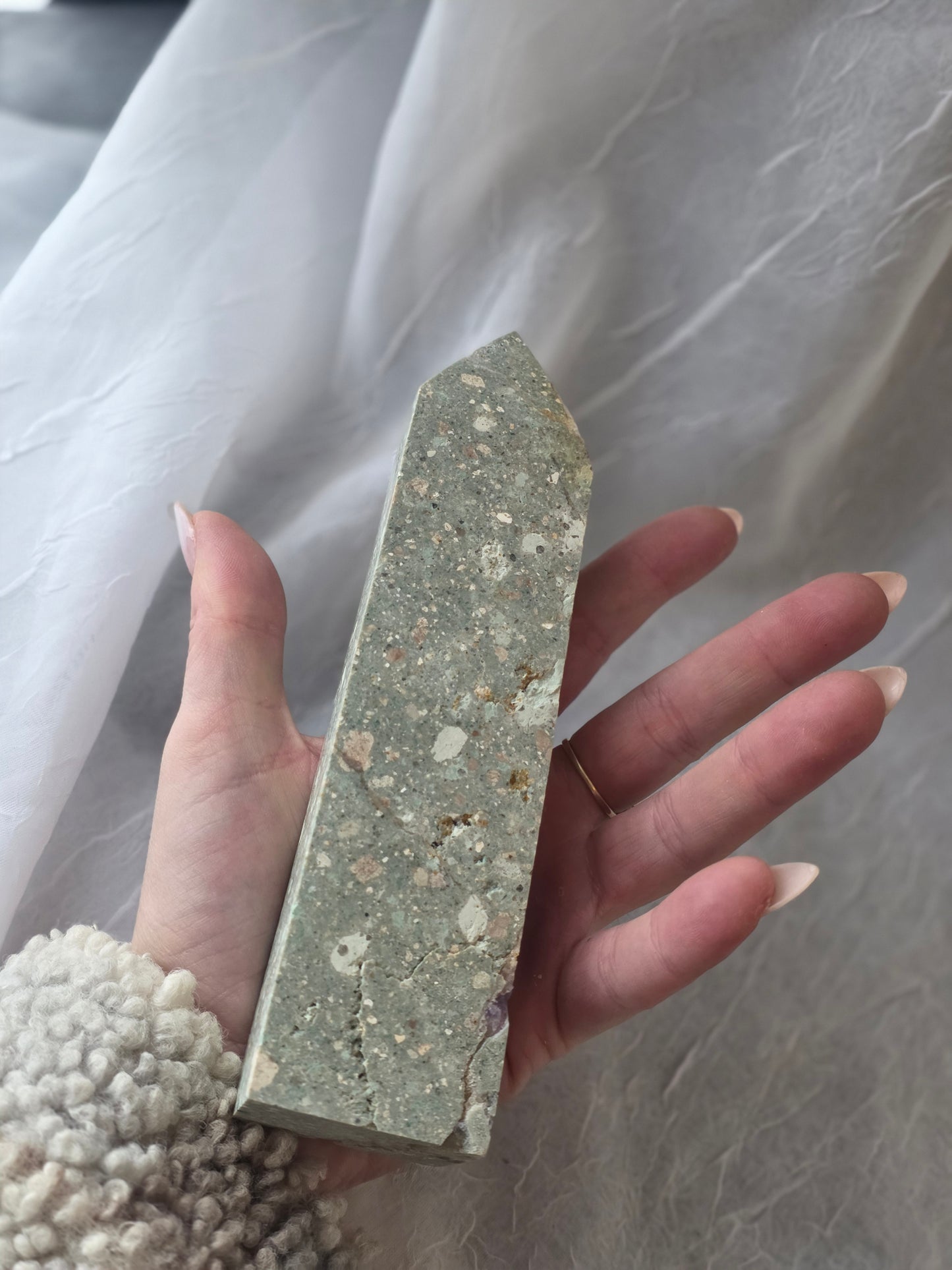 Fluorite Root Druzy Crystal Tower Medium Size