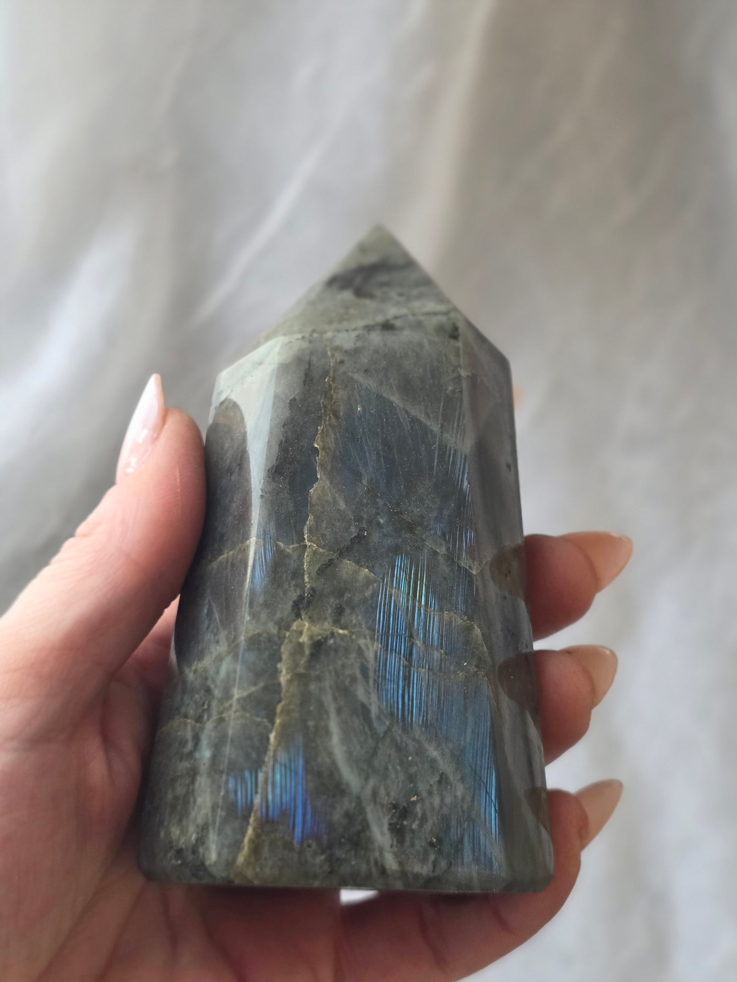 Labradorite Tower Blue Flash Medium Size