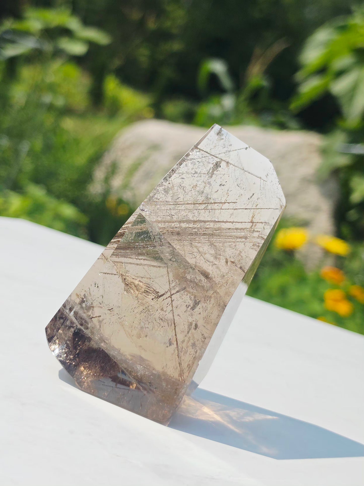 Rutilated Crystal Free-form 340grams Natural Mineral Clear Quartz