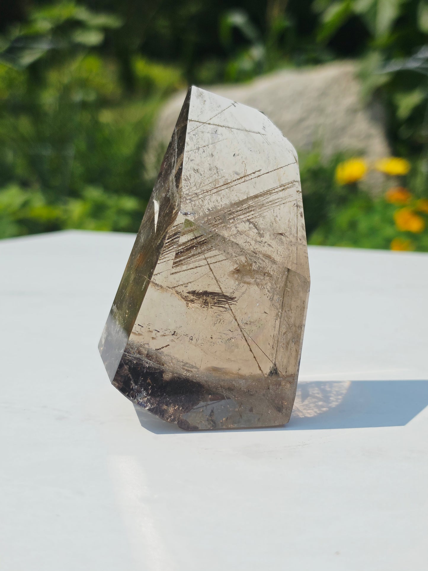 Rutilated Crystal Free-form 340grams Natural Mineral Clear Quartz