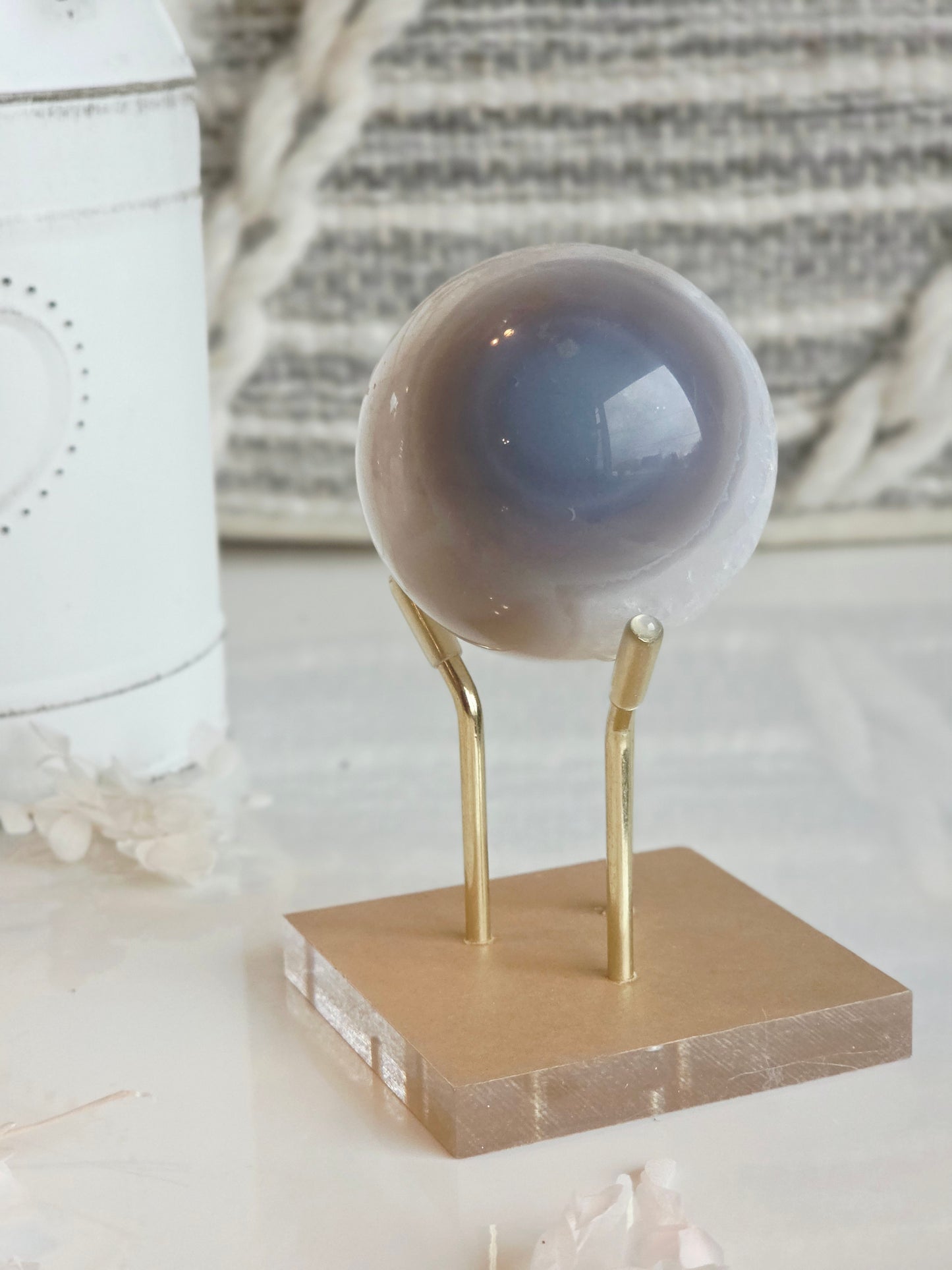 Botswana Agate Sphere on Stand