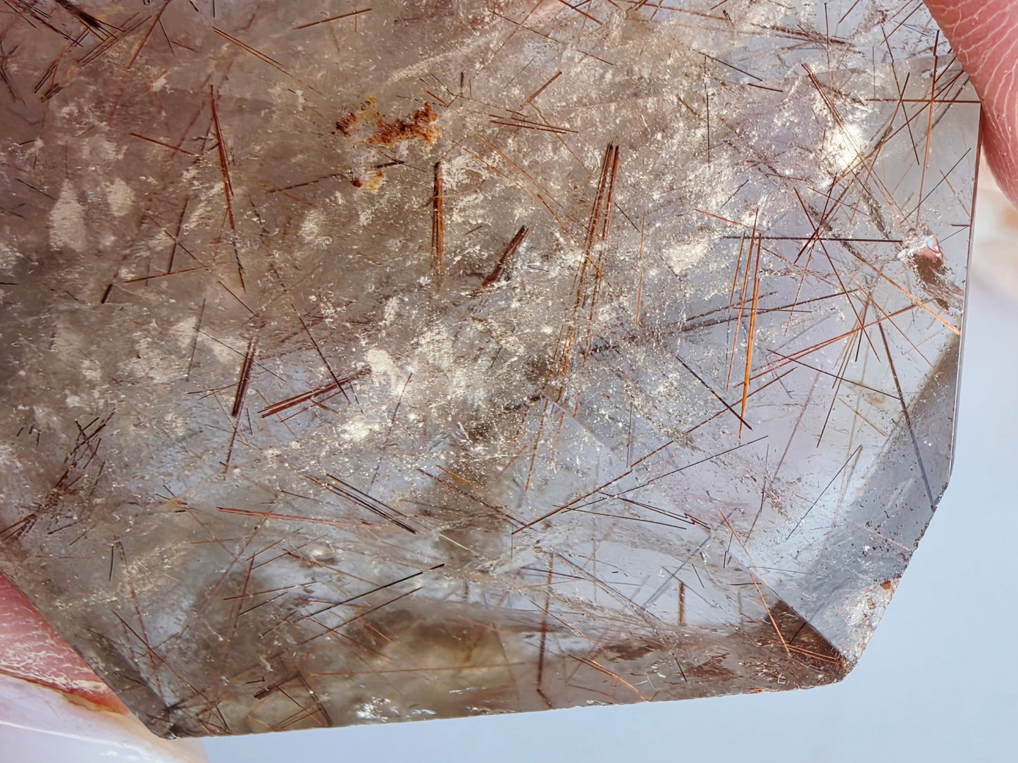 Copper Rutile Free-Form Quartz Palm Size