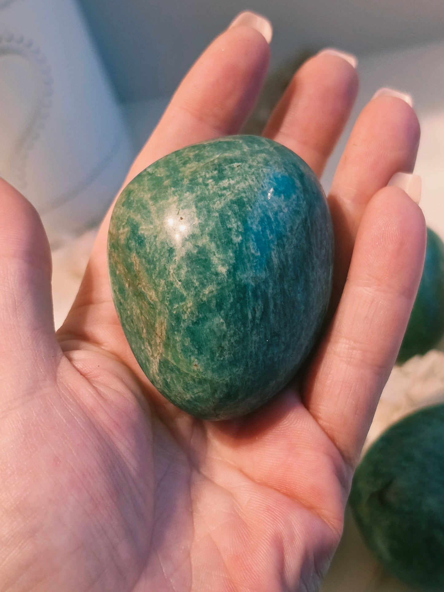 Amazonite Palmstone Lot of 7 Wholesale