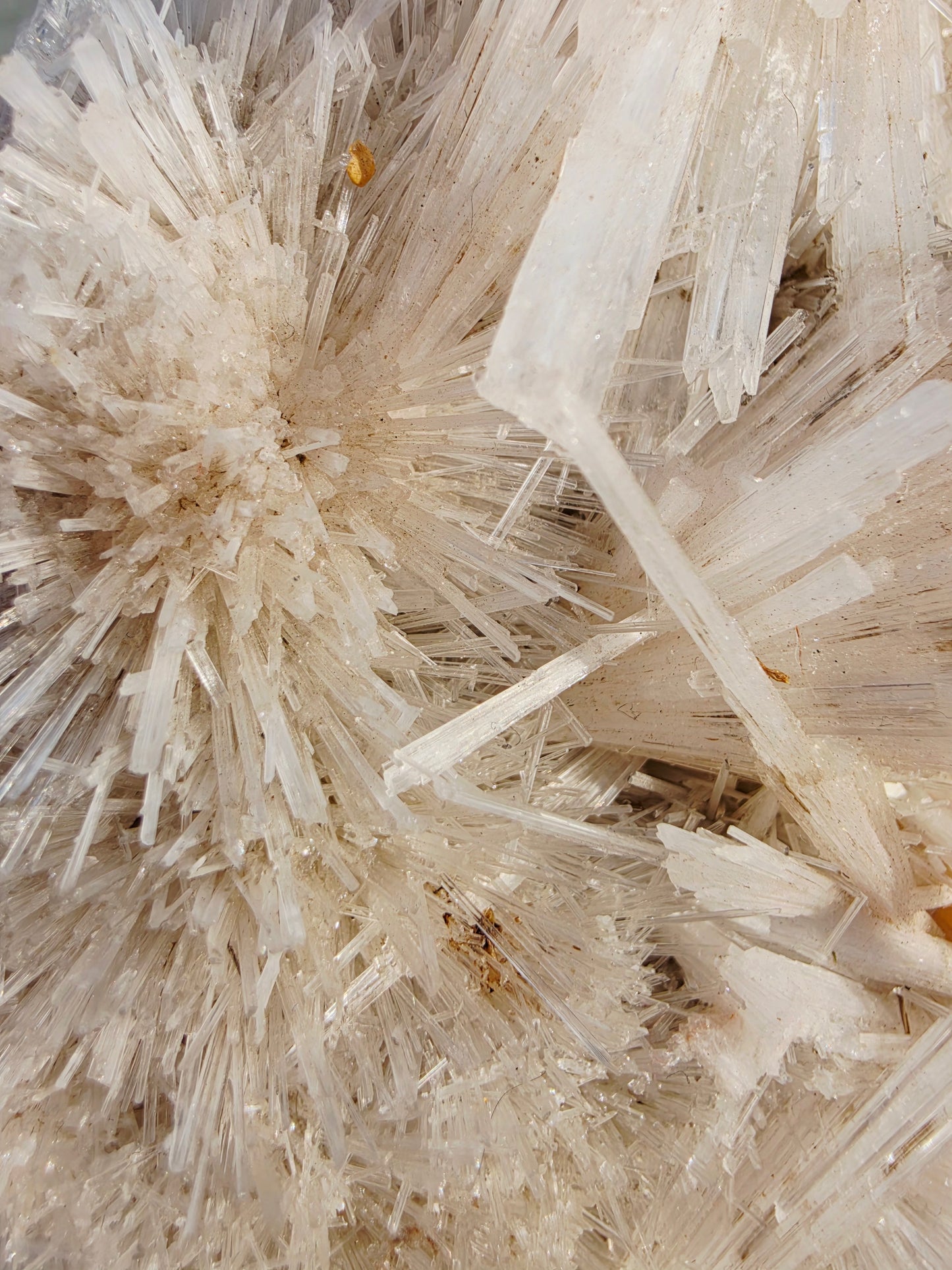 0.92 lb Scolecite Cluster on a Stilbite matrix with Stand From India