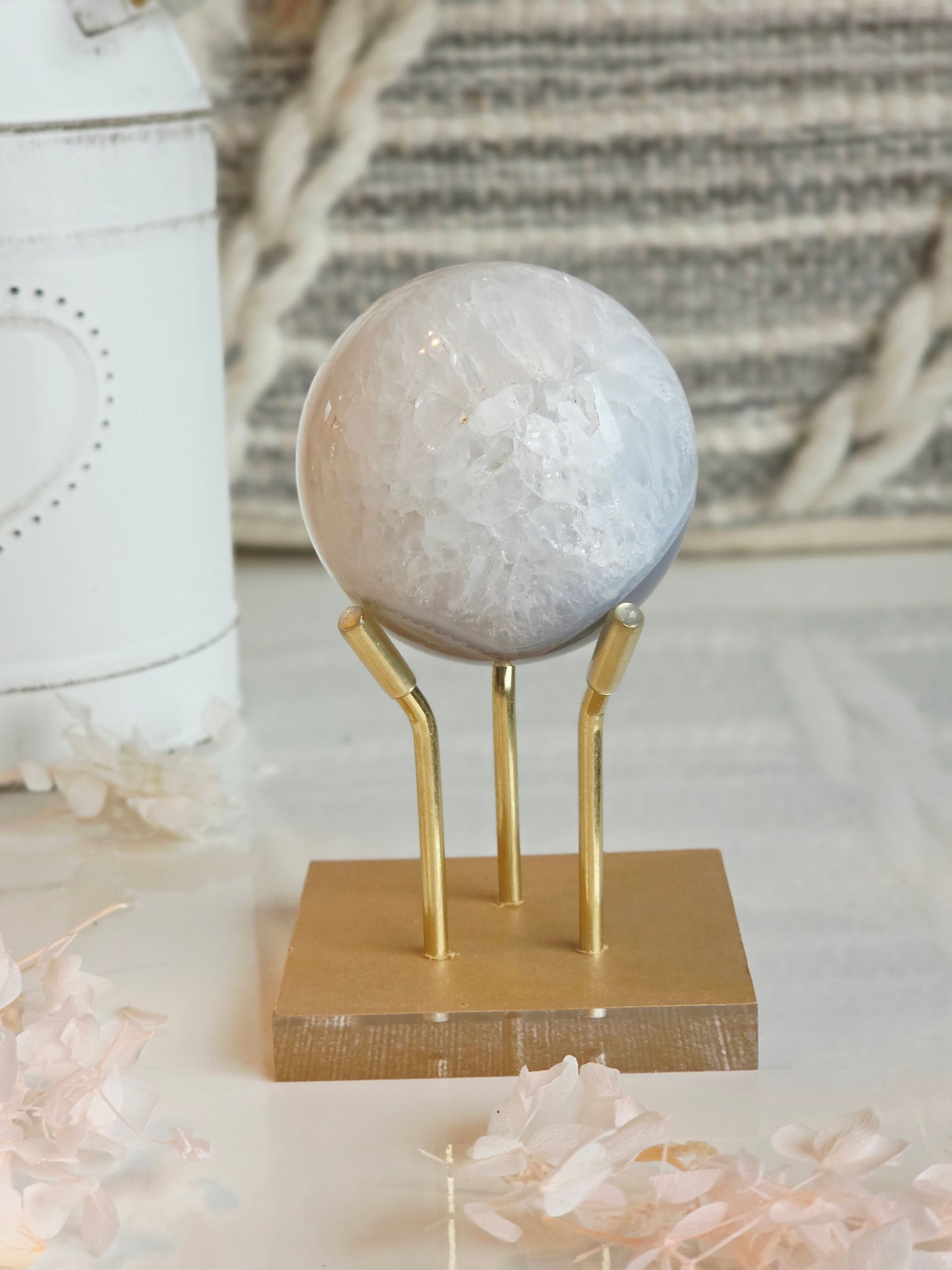 Botswana Agate Sphere on Stand