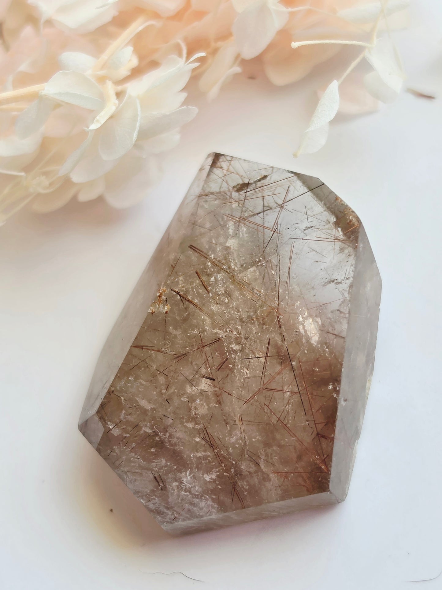 Copper Rutile Free-Form Quartz Palm Size