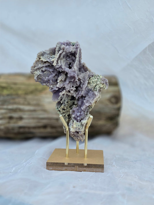 Grape Agate 8 Oz on Stand Specimen