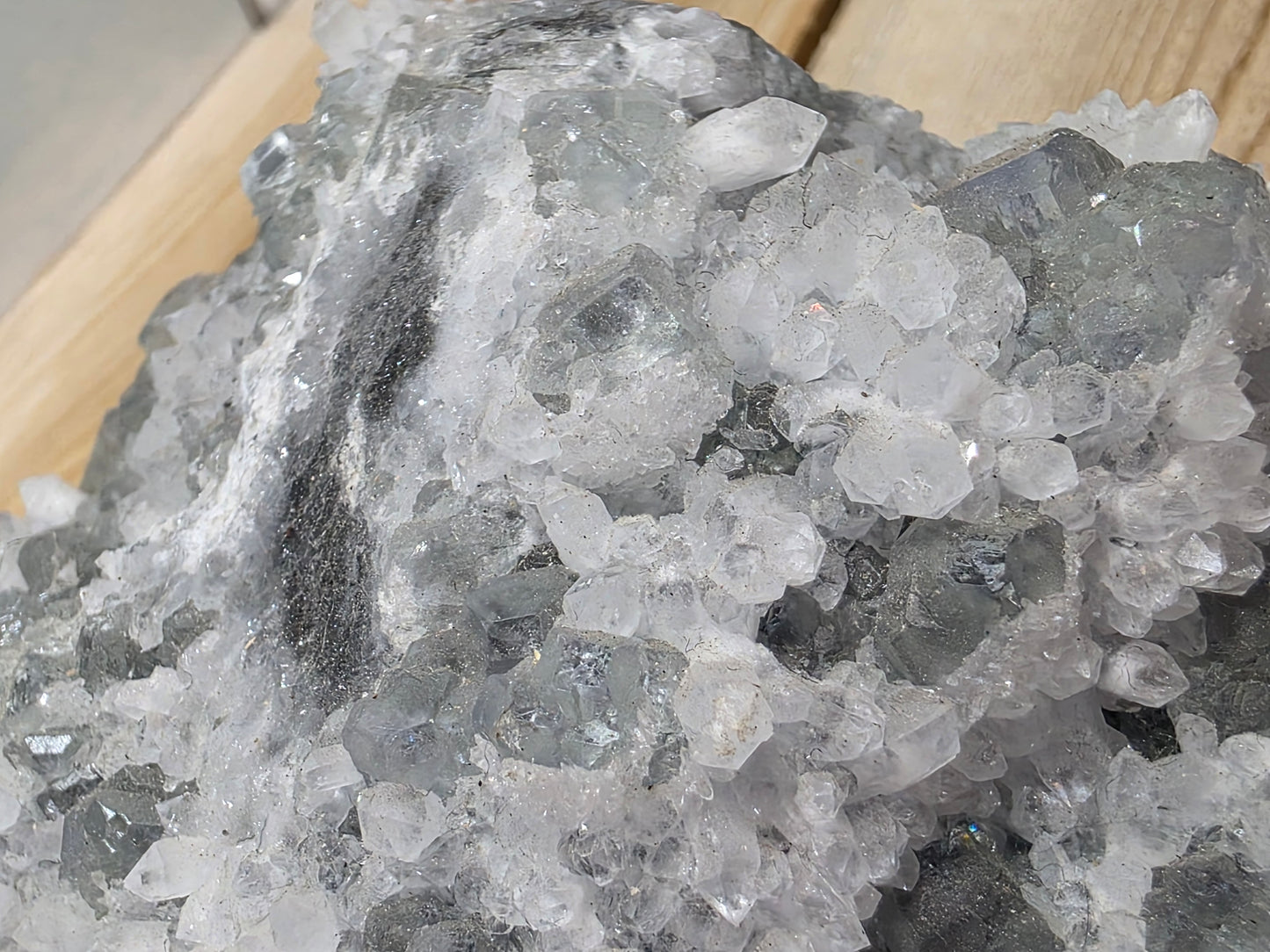 Fluorite Apophylite Matrix Quartz Crystal Specimen