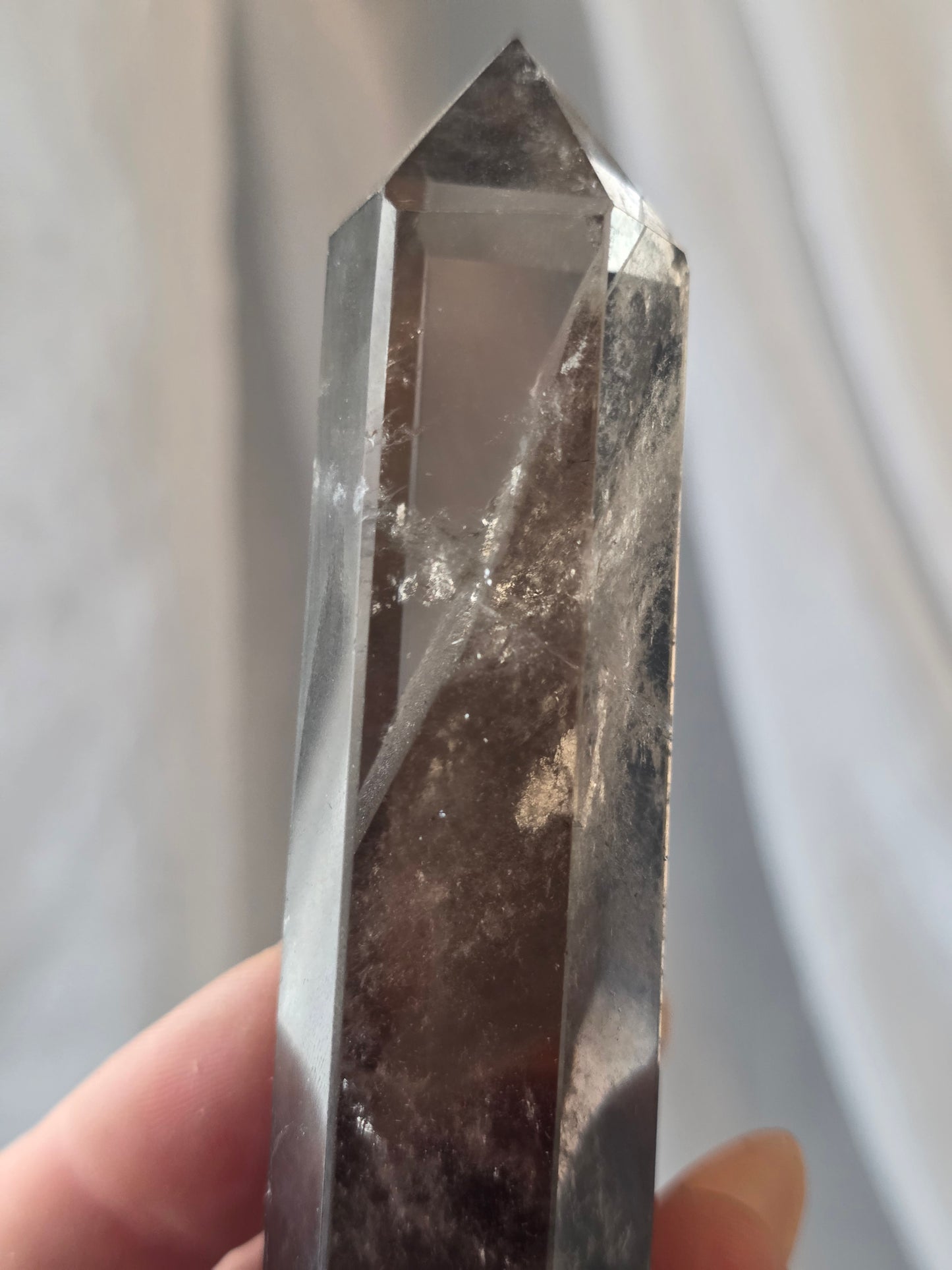 Clear Smokey Quartz Crystal Point