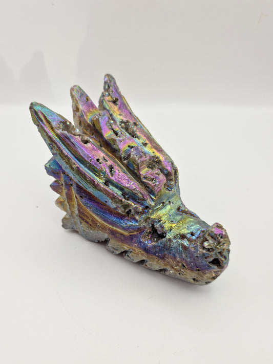 Aura Sphalerite Dragon Head carving