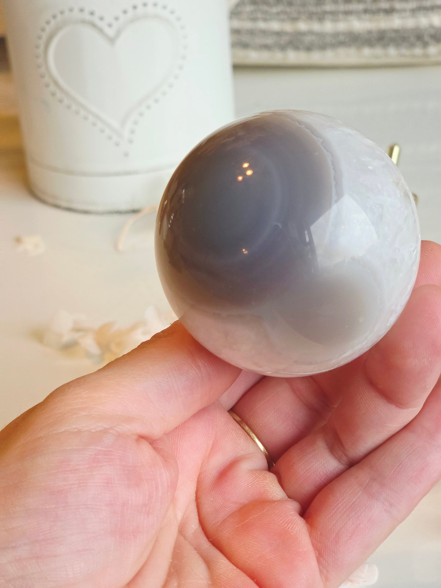 Botswana Agate Sphere on Stand