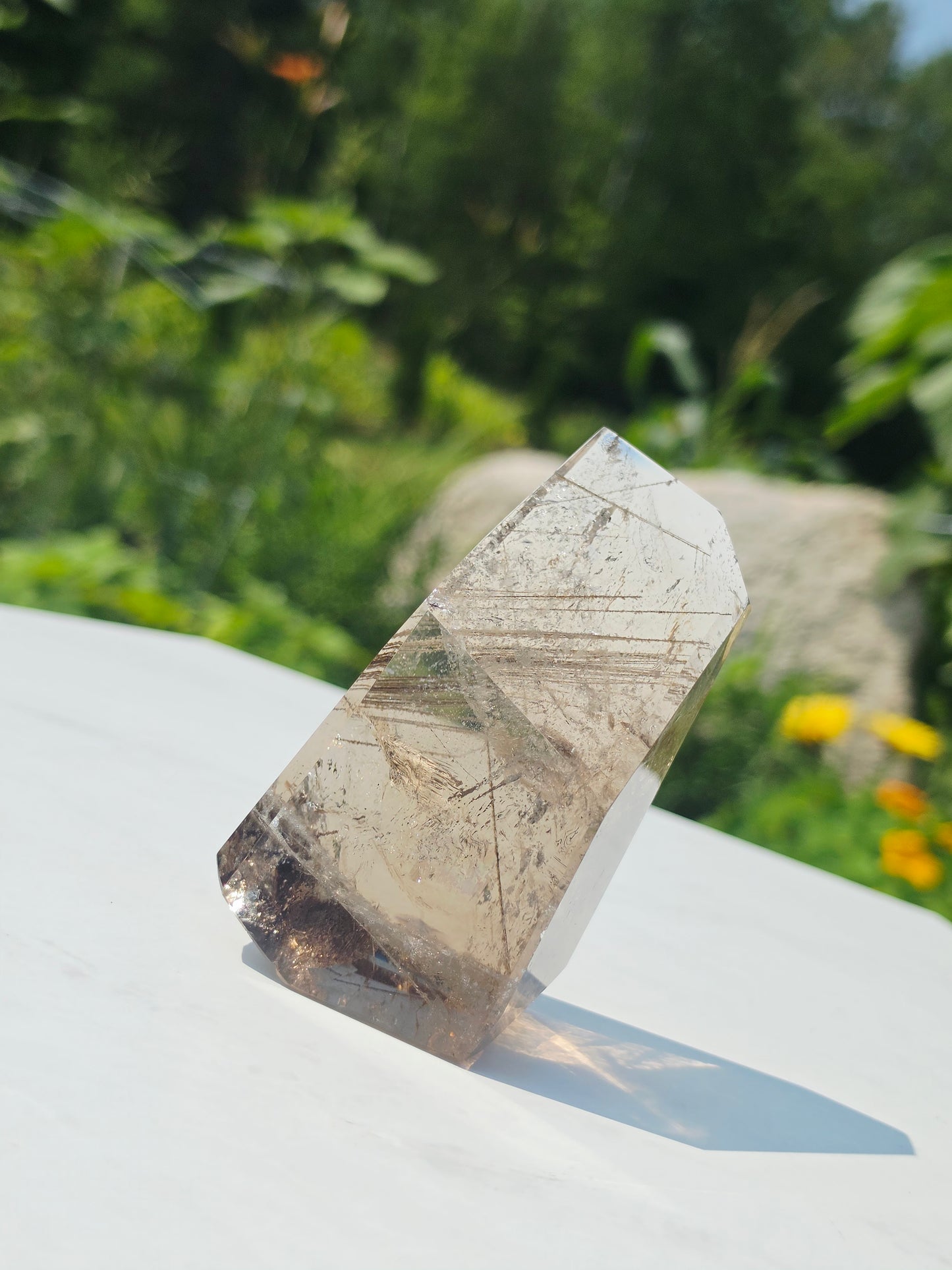Rutilated Crystal Free-form 340grams Natural Mineral Clear Quartz