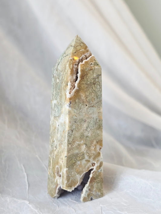Fluorite Root Druzy Crystal Tower Medium Size