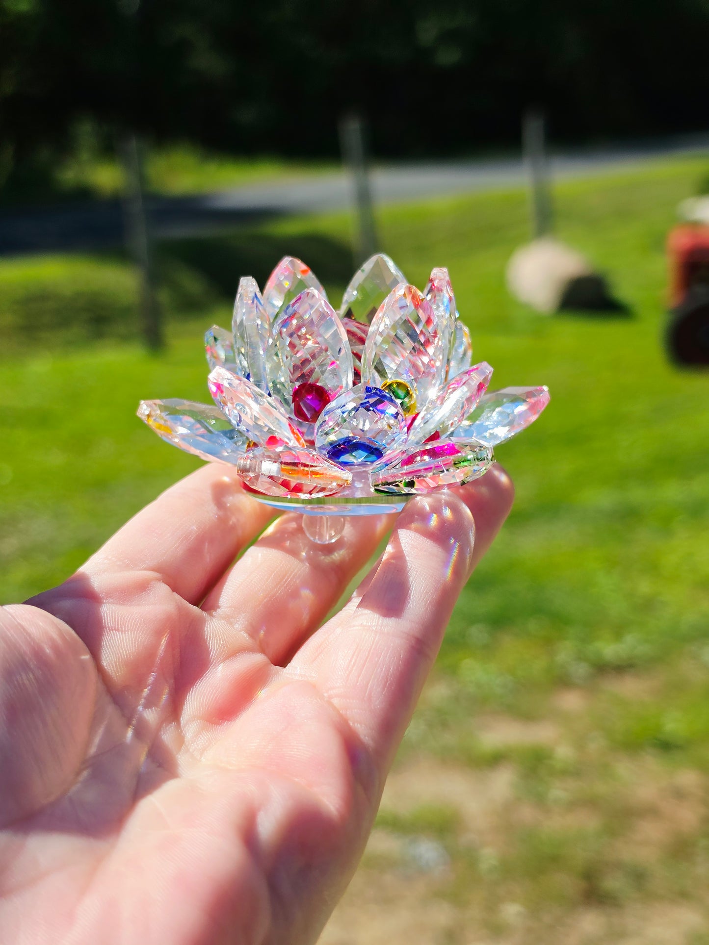 Crystal Lotus Sphere Holder