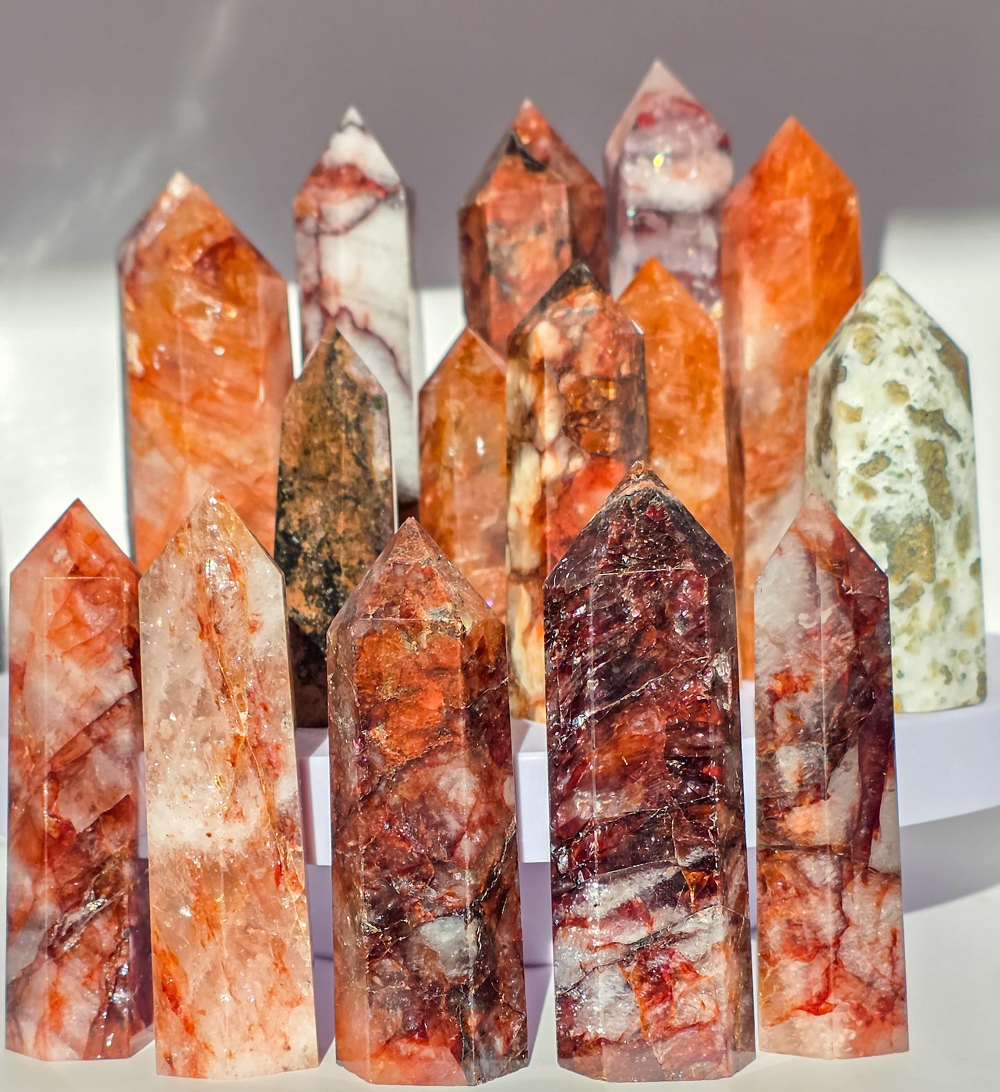 Set of 3 Quartz tower 2" to 4"