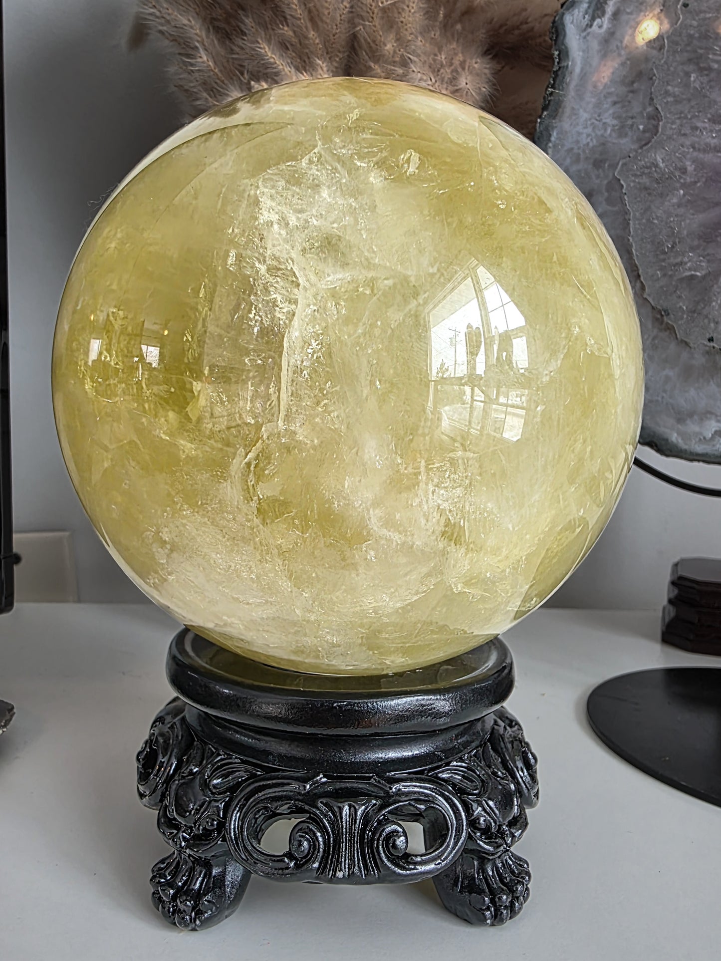 Citrine Sphere with stand 4,11 kilo Crystal Quartz