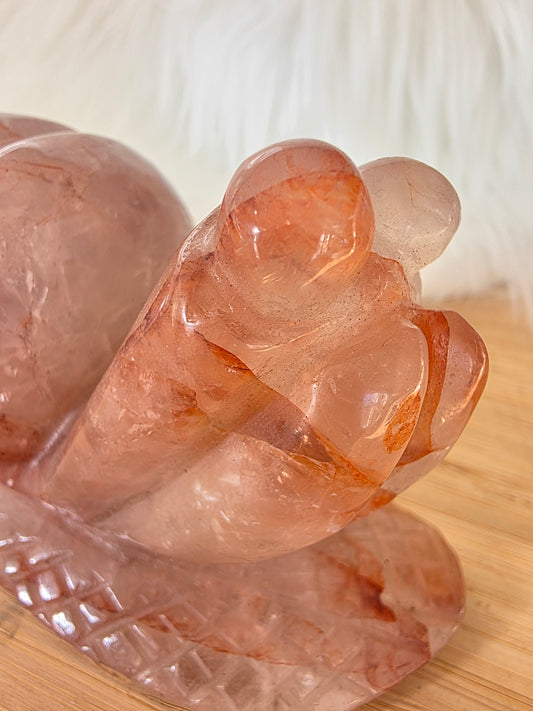 Fire Quartz Carving - Snail